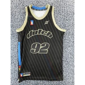 Dutch Bros Coffee Men Jersey Small Black Stripe Tank Top Basketball 92 Pullover‎